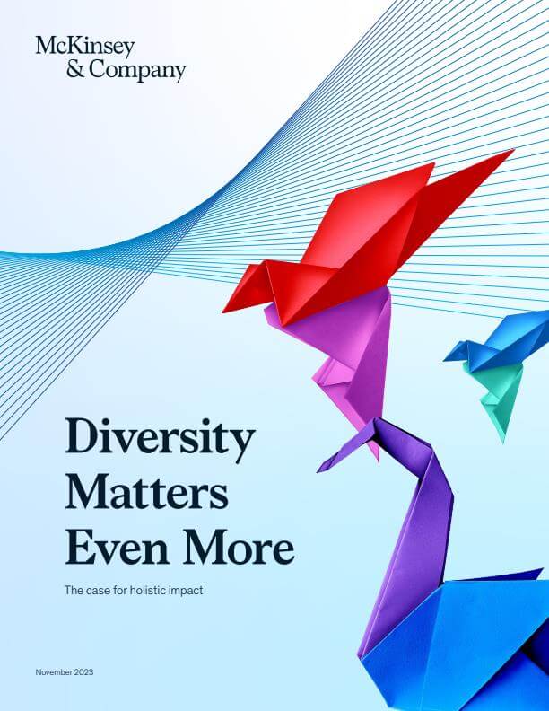 Blue cover of McKinsey's Diversity report