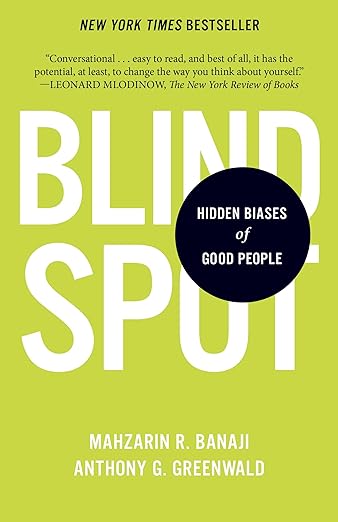 Green book cover with white letters of Blindspot
