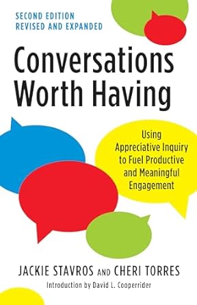 White book cover of Conversations Worth Having