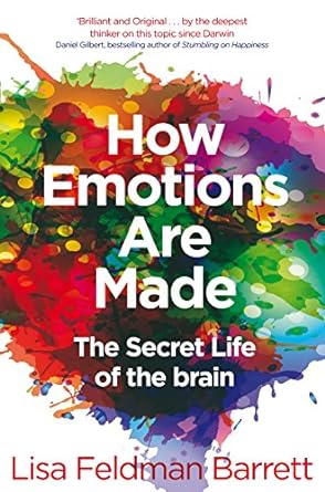 White book cover of How Emotions Are Made with a color blast