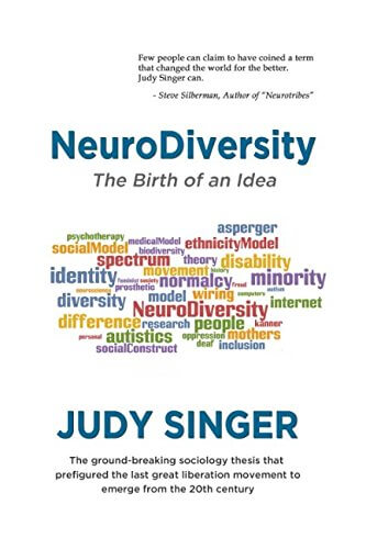 White book cover with wordcloud on neurodiversity