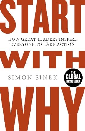 White book cover with red letters spelled Start with Why