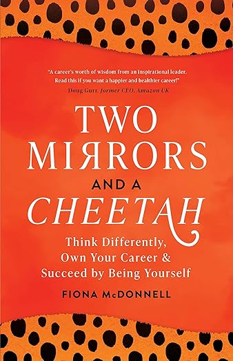 Orange book cover of Two Mirrors and a Cheetah